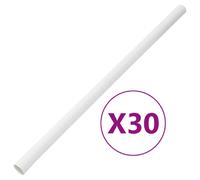 vidaXL Goulottes de câble avec pinces Ø30 mm - Blanc