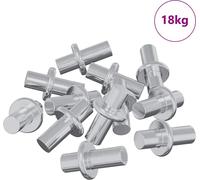 vidaXL Goupilles pour étagères 4500 pièces Argent 8,6 x 8,6 x 14,6 mm Acier