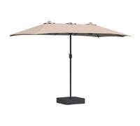 vidaXL Parasol de jardin Taupe Polyester 385 x 209 x 244 cm