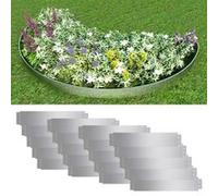 vidaXL 20x Bordures de Pelouse Acier Galvanisé Panneaux de Clôture Jardin