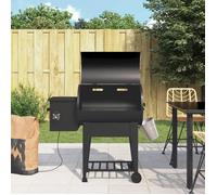 vidaXL Barbecue à pellets avec support Noir 94 cm Fer