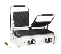 vidaXL Gril à panini double rainuré 3600 W 57x30,5x20 cm