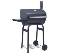 vidaXL Gril barbecue au charbon avec étagère inférieure Noir