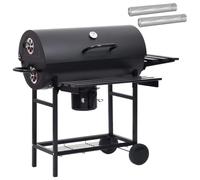 vidaXL : Barbecue avec roues et étagères, lot de 3, dimensions : 115 x 85 x 95 cm, en métal