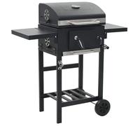 vidaXL Barbecue au charbon de bois avec support inférieur Noir