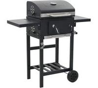 vidaXL Barbecue au charbon de bois avec support inférieur Noir