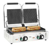 vidaXL Gril de Panini 3600W - Argent et Noir