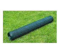 vidaXL Grillage à poule avec revêtement en PVC 25x0,75 m vert 140410