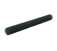 vidaXL Grillage Métal Acier Revêtement PVC 10x1,5 m Carré Vert Clôture Jardin