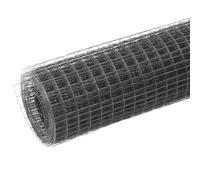 vidaXL Grillage acier avec revêtement en PVC 10x1 m gris