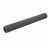 vidaXL Grillage Acier avec revêtement en PVC 25x1,2 m Gris 143290