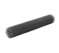 vidaxl Grillage acier et PVC 25x1 m - Gris