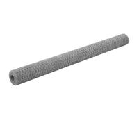 vidaXL Grillage en acier galvanisé hexagonal 25 x 1,5 m Argenté – Clôture de jardin / volière