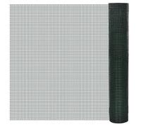 vidaXL Grillage 140437 en acier galvanisé, revêtement PVC 25 x 1 m Vert
