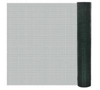 vidaXL Grillage Acier galvanisé et revêtement en PVC 25 x 1 m Vert 140438