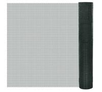 vidaXL Grillage Acier galvanisé et revêtement en PVC 25 x 1 m Vert