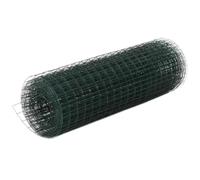 vidaXL Grillage Acier PVC 10x0,5 m Vert