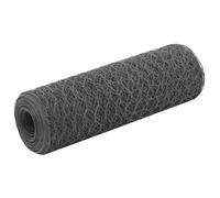 vidaXL Grillage acier hexagonal 25 x 0,5 m Revêtement PVC Gris – Clôture de jardin