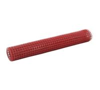 vidaXL Kippengaas 10x1 m staal met PVC coating rood143659 G