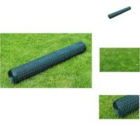 vidaXL Grillage galvanisé avec revêtement PVC 25×1 m Vert - Panneaux de clôture