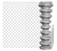 vidaXL Grillage galvanisé Rouleaux à Mailles carrées 25x1,25 m Clôture de Jardin