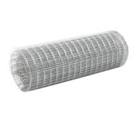 vidaXL Grillage pour volière - 10x0,5 m Argenté