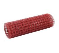 vidaXL Grillage Métal Acier Revêtement PVC 10x0,5 m Carré Rouge Clôture Jardin