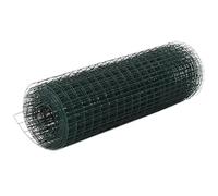 vidaXL Grillage Métal Acier Revêtement PVC 25x0,5 m Carré Vert Clôture Jardin