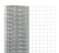 vidaXL Grillage pour volière acier galvanisé 10x1,5 m argenté