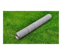vidaXL Grillage pour volière Acier galvanisé 25 x 0,5 m Argenté