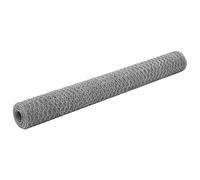 vidaXL Grillage en acier galvanisé hexagonal 25 x 1,2 m Argenté Clôture de jardin