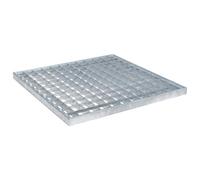 vidaXL Grille Argent 40 x 40 x 2 cm Acier galvanisé à chaud