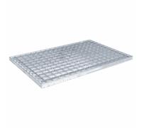 vidaXL Grille Argent 60 x 40 x 2 cm Acier galvanisé à chaud