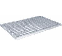 vidaXL Grille argent 60 x 40 x 2 cm Acier galvanisé à chaud