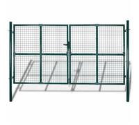 vidaXL Portail de clôture en grillage galvanisé 300 x 175 cm