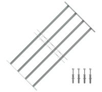 vidaXL Grille de Défense Ajustable à 4 Traverses pour Fenêtre Maison Bureau