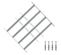 vidaXL Grille de sécurité pour fenêtres avec 4 barres croisées 3 pcs