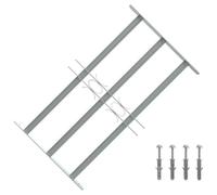 vidaXL Grille Défense Ajustable 3 Traverses pour Fenêtre Sécurité de Fenêtre