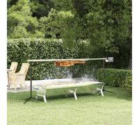 vidaXL Grille et plateau barbecue inox