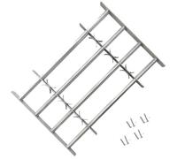 vidaXL Grille de défense ajustable 4 traverses 700-1050 mm pour fenêtre acier galvanisé