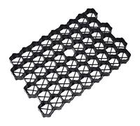 vidaXL Grilles pour gazon 16 pièces – Stabilisateurs de gravier, Plastique noir 60×40×3 cm