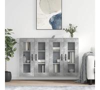 Armoires murales 2 pcs gris béton bois d'ingénierie