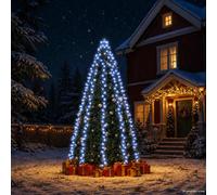 Kerstboomverlichting met 300 LED's blauw net 300 cm328890