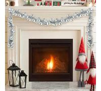 vidaXL Guirlande de Boules de Noël Argent 186 cm Polystyrène
