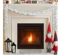 vidaXL Guirlande de Boules de Noël Blanc 186 cm Polystyrène