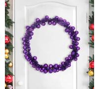vidaXL Guirlande de Boules de Noël Lilas 186 cm Polystyrène, Guirlande déco Salon, Ornement léger Moderne pour Noël, Parfait pour Bureau ou Couloir