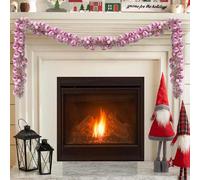 vidaXL Guirlande de Boules de Noël Rose 186 cm Polystyrène