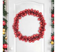 vidaXL Guirlande de Boules de Noël Rouge 186 cm Polystyrène