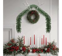vidaXL Guirlande de Noël 2 pcs Vert 20 m PVC