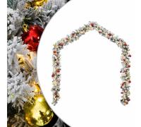 vidaXL Guirlande de Noël avec boules et lumières LED vert 10 m PVC pour porte d'entrée